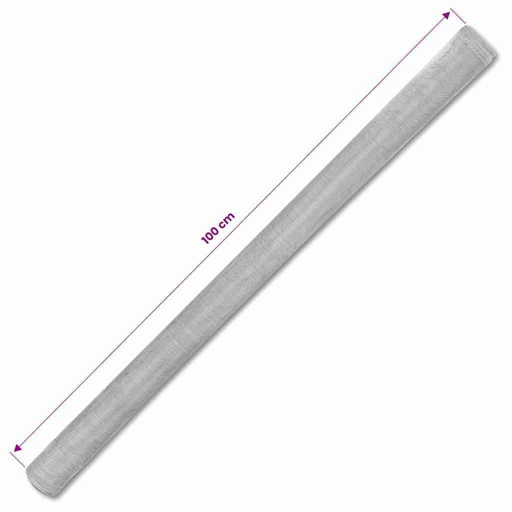 Aluminum Mesh Screen 39.4"x196.9" Silver T6176