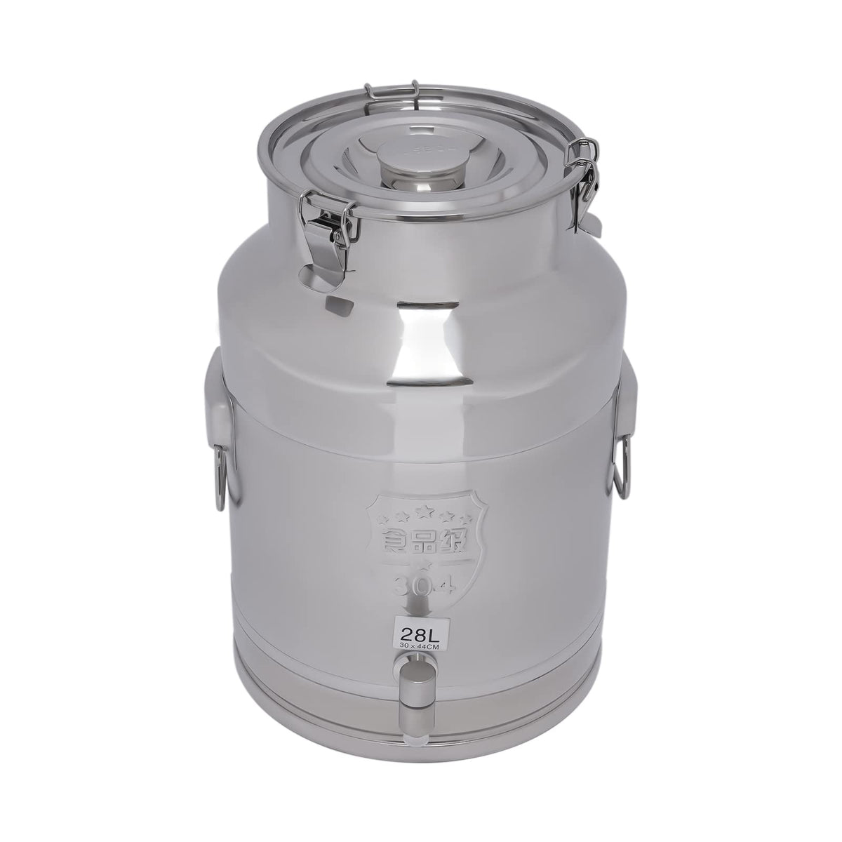 28L Stainless Steel Milk Can with Faucet & Lid R10576