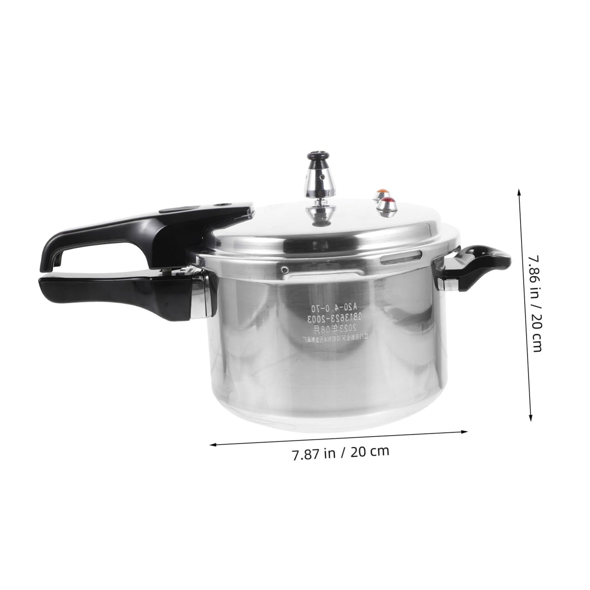 Silver 4l Aluminum Alloy Stovetop Pressure Cooker X90892