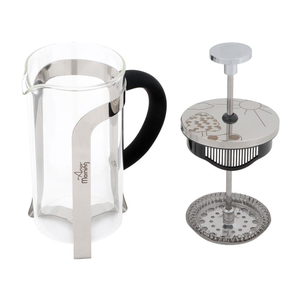 French Press Coffee Maker 20 oz Borosilicate Glass Stainless Steel O85600