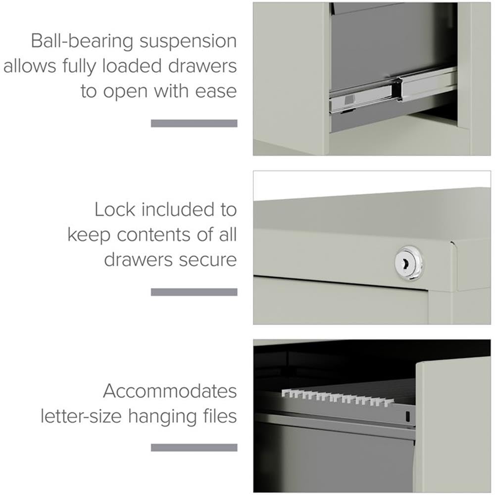 25" 4 Drawer Gray Metal Vertical Filing Cabinet K66583