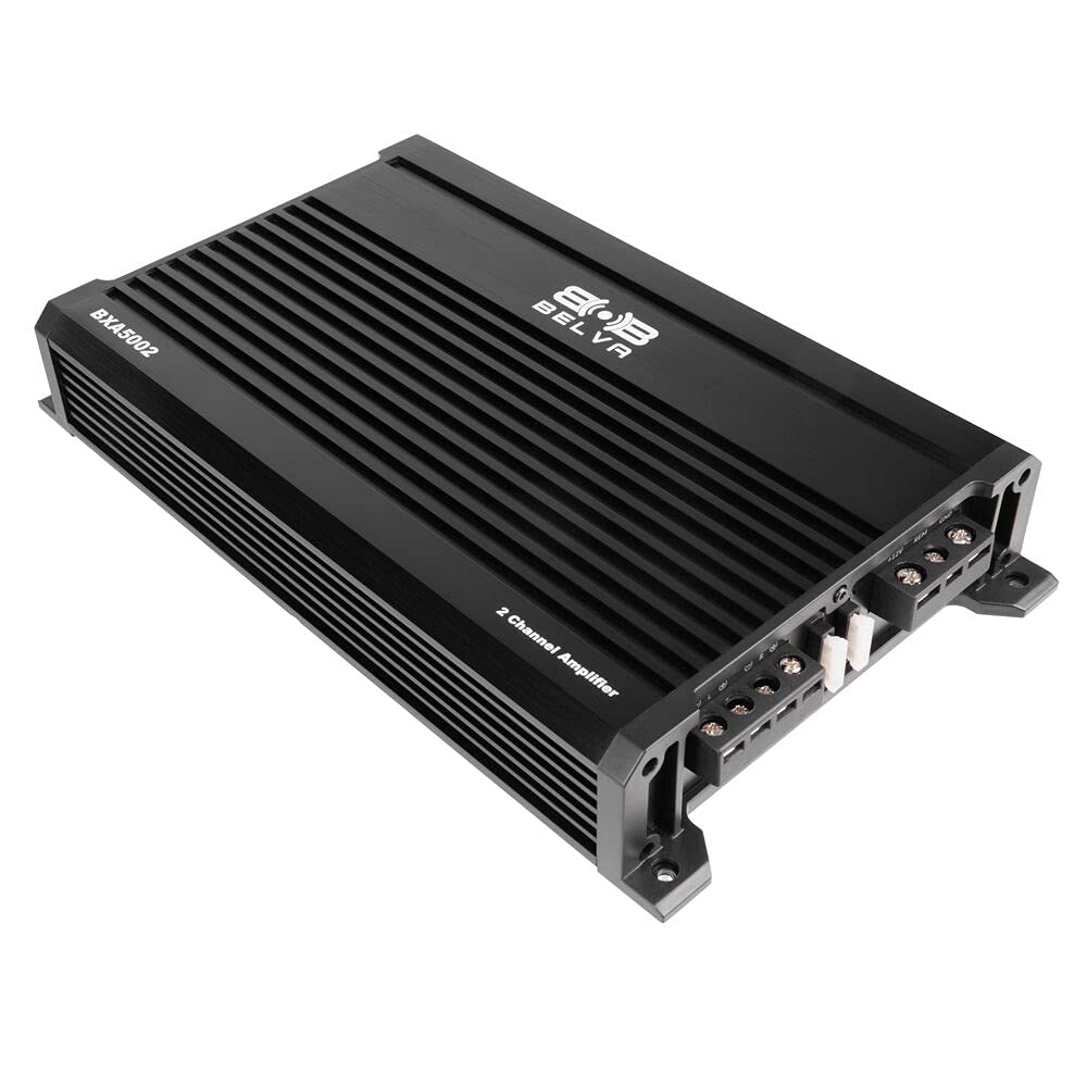 500W Peak 2-Ohm Stable 2-Channel Car Audio Amplifier with Remote Subwoofer Level Control P420406