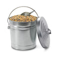 6 Gallon Galvanized Steel Round Trash Can with Locking Lid K290965