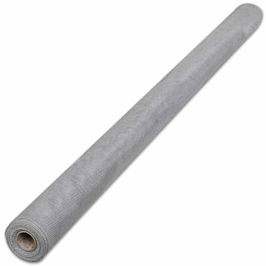 Aluminum Mesh Screen 39.4"x196.9" Silver T6176