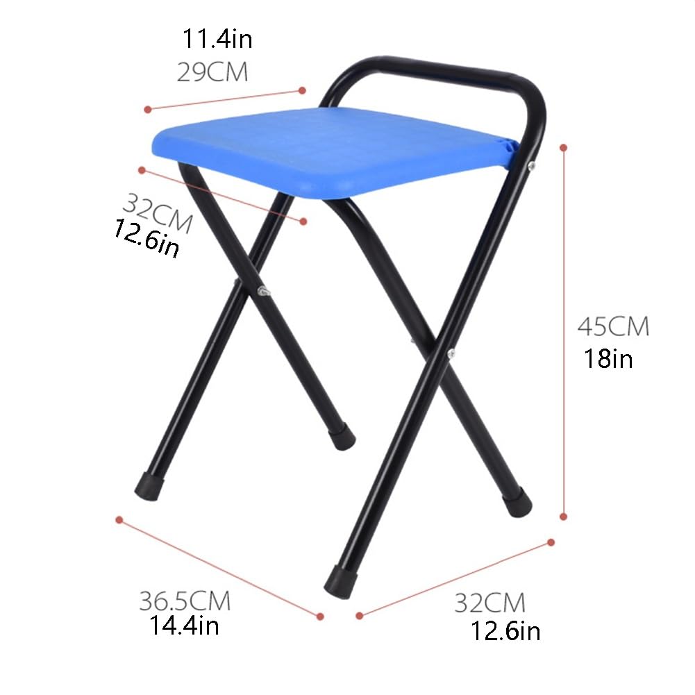 Portable Folding Stool 18 Inch Black I60017