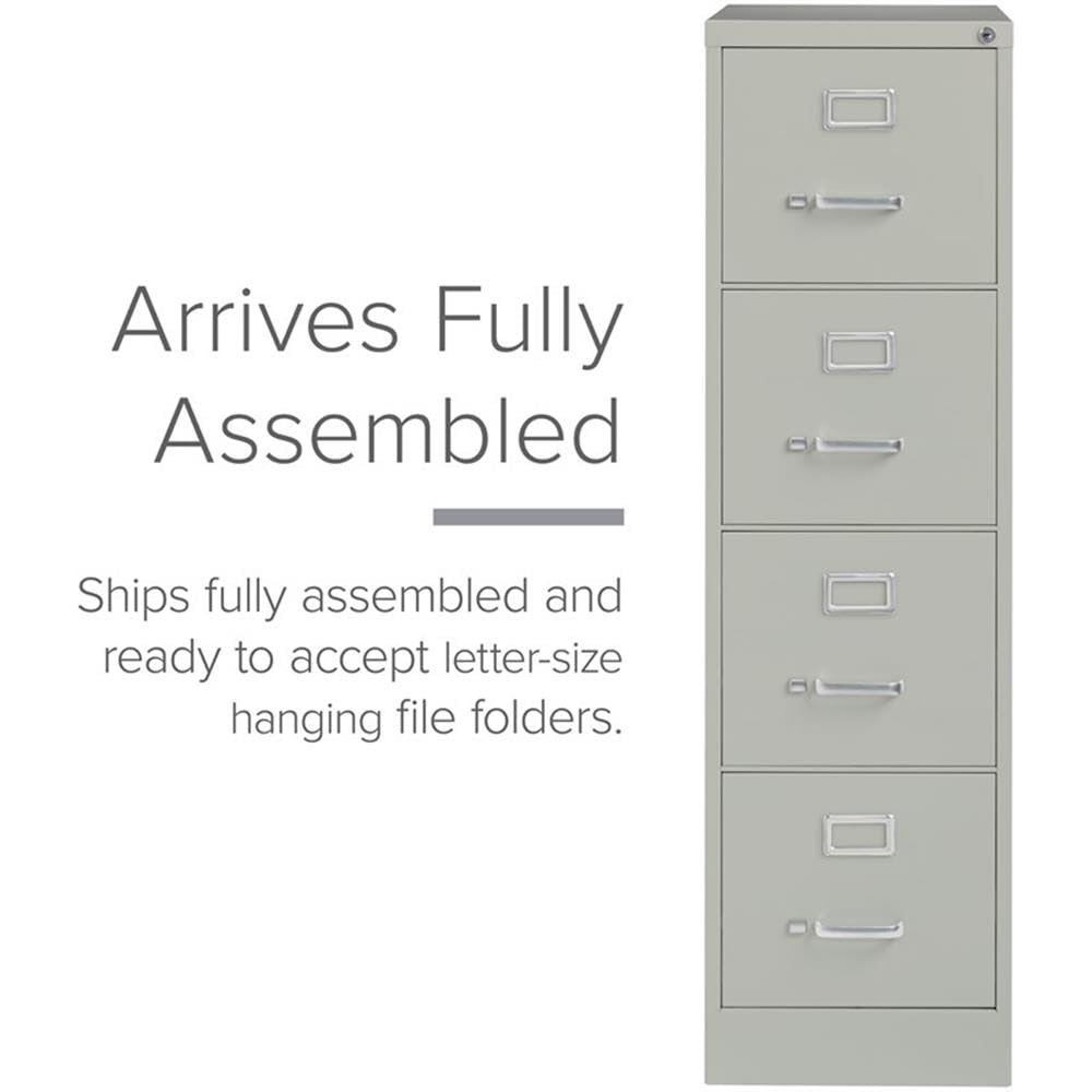 25" 4 Drawer Gray Metal Vertical Filing Cabinet K66583