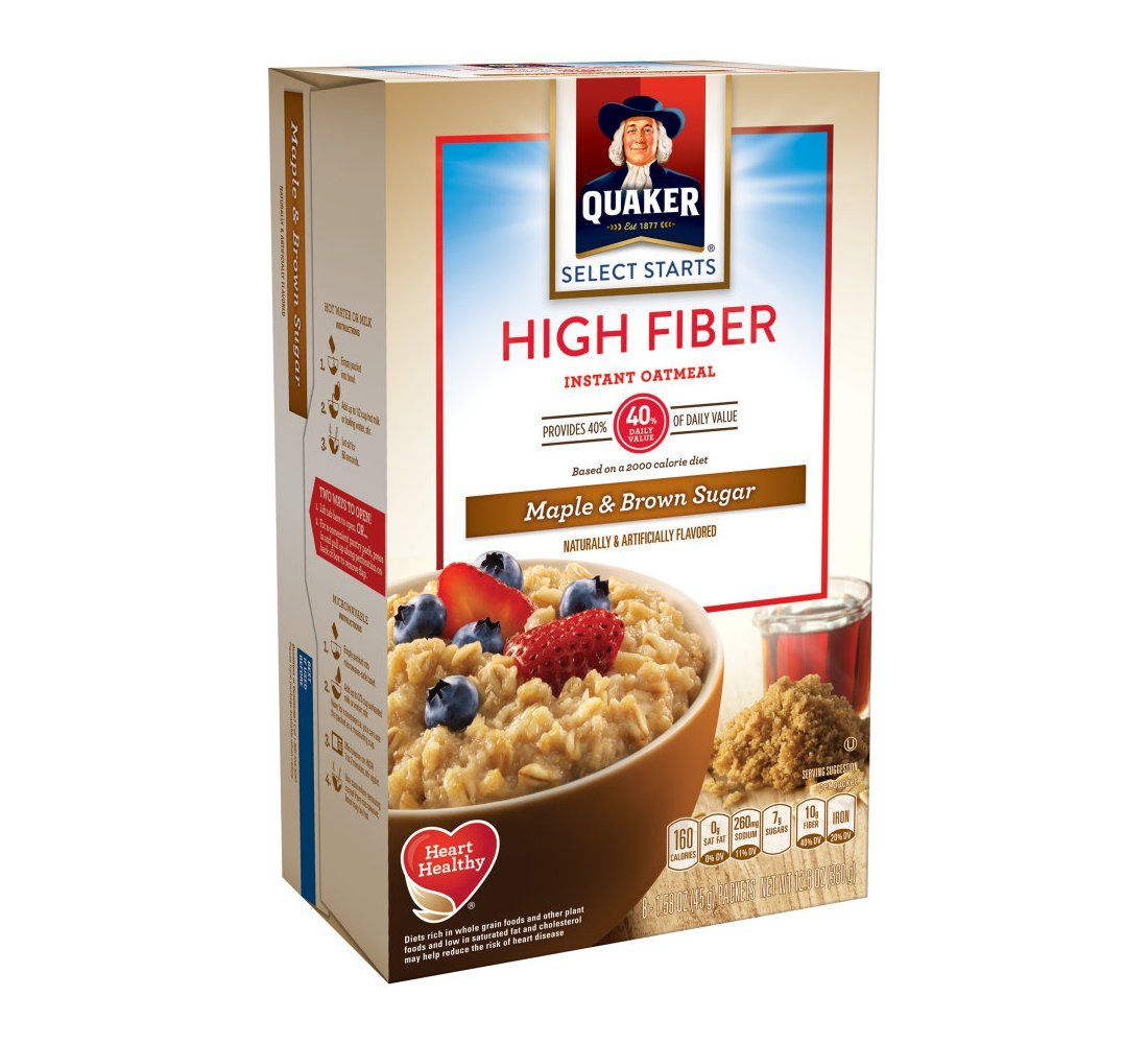 Instant Oatmeal High Fiber Maple & Brown Sugar 12.6 Ounce Pack of 12 X79482