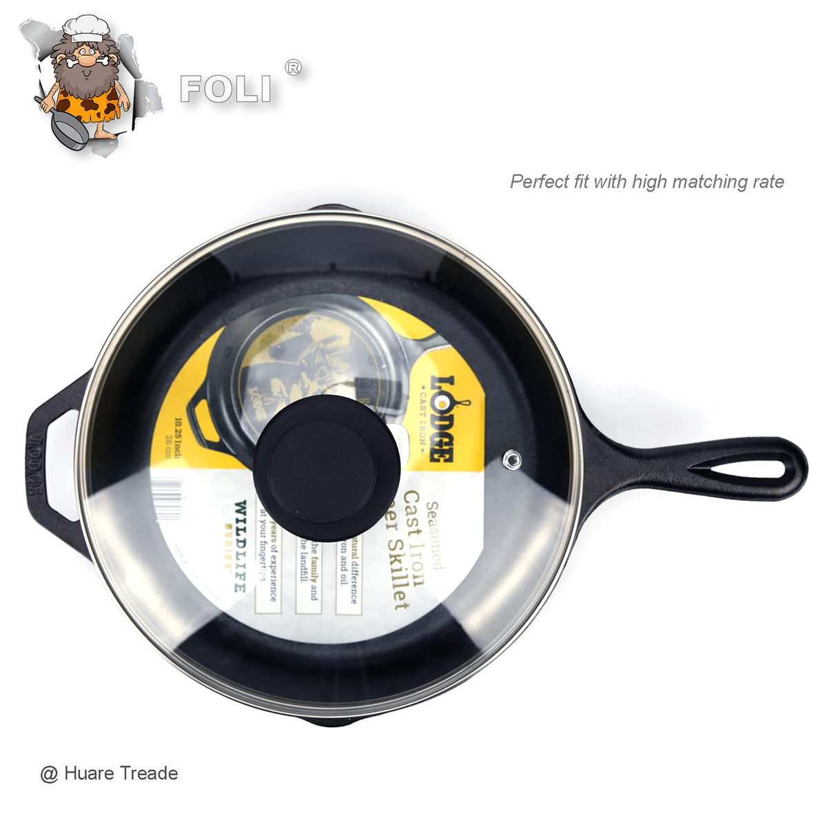 10.25 Inch Tempered Glass Lid with Steam Vent S249