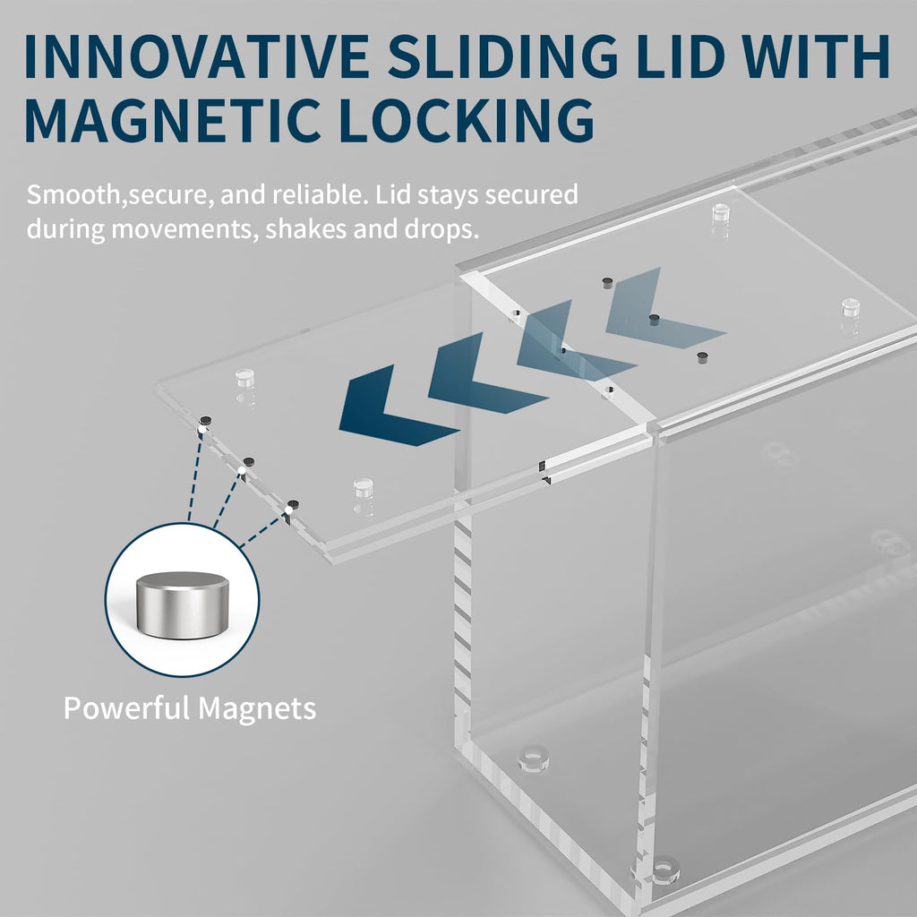 Acrylic Display Case with Sliding Lid, 1 Pack F2439