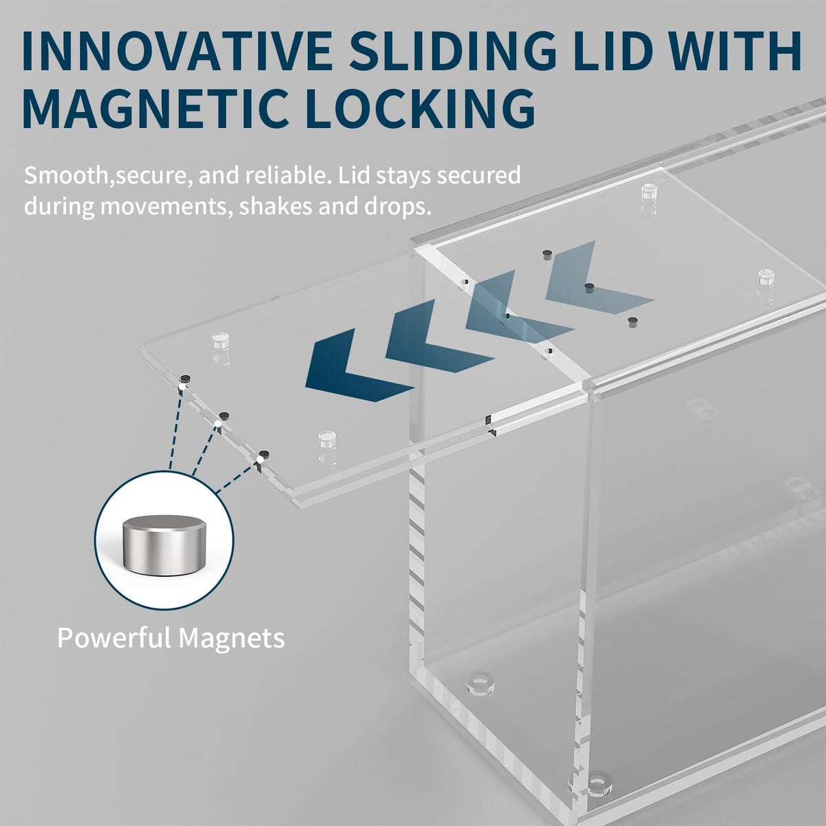 Acrylic Display Case with Sliding Lid, 1 Pack F2439