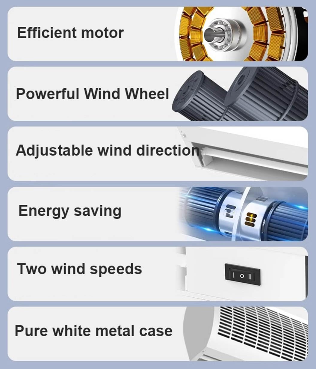 Over Door Air Curtain Fan with Remote Control 60cm G5803