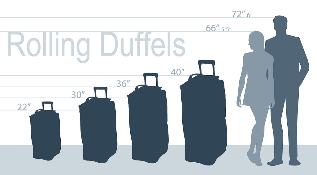 Rolling Duffel Bag, Black, 22" J564