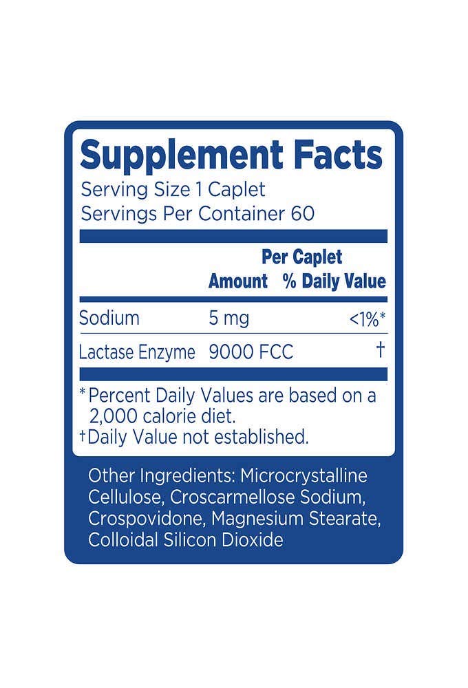 Lactose Intolerance Caplets 120 Count F557