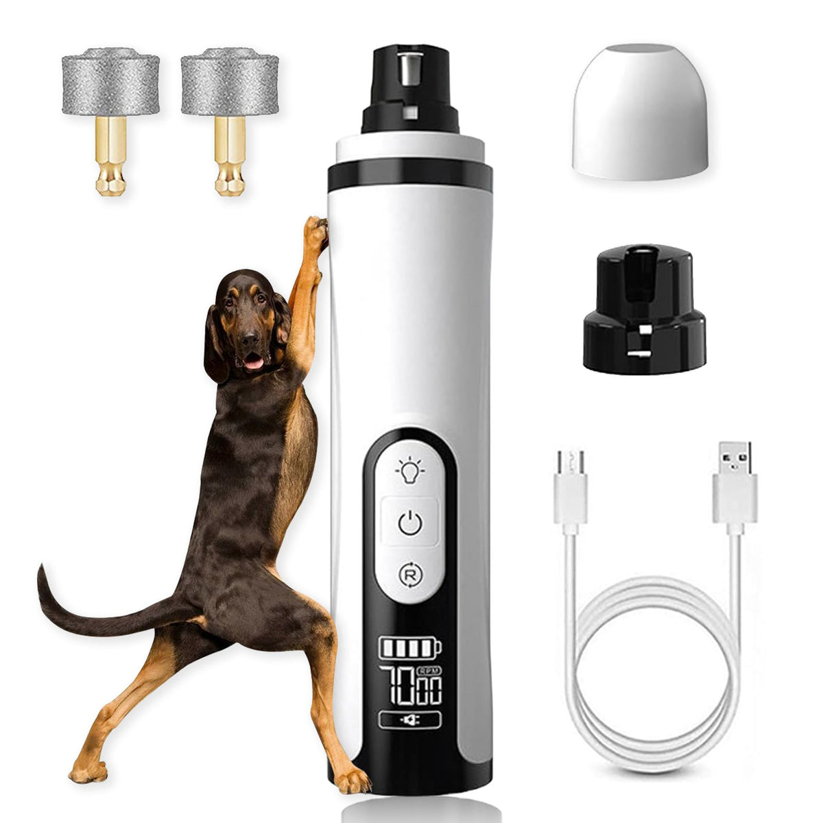 Silent Rechargeable Electric Pet Nail Grinder E2275