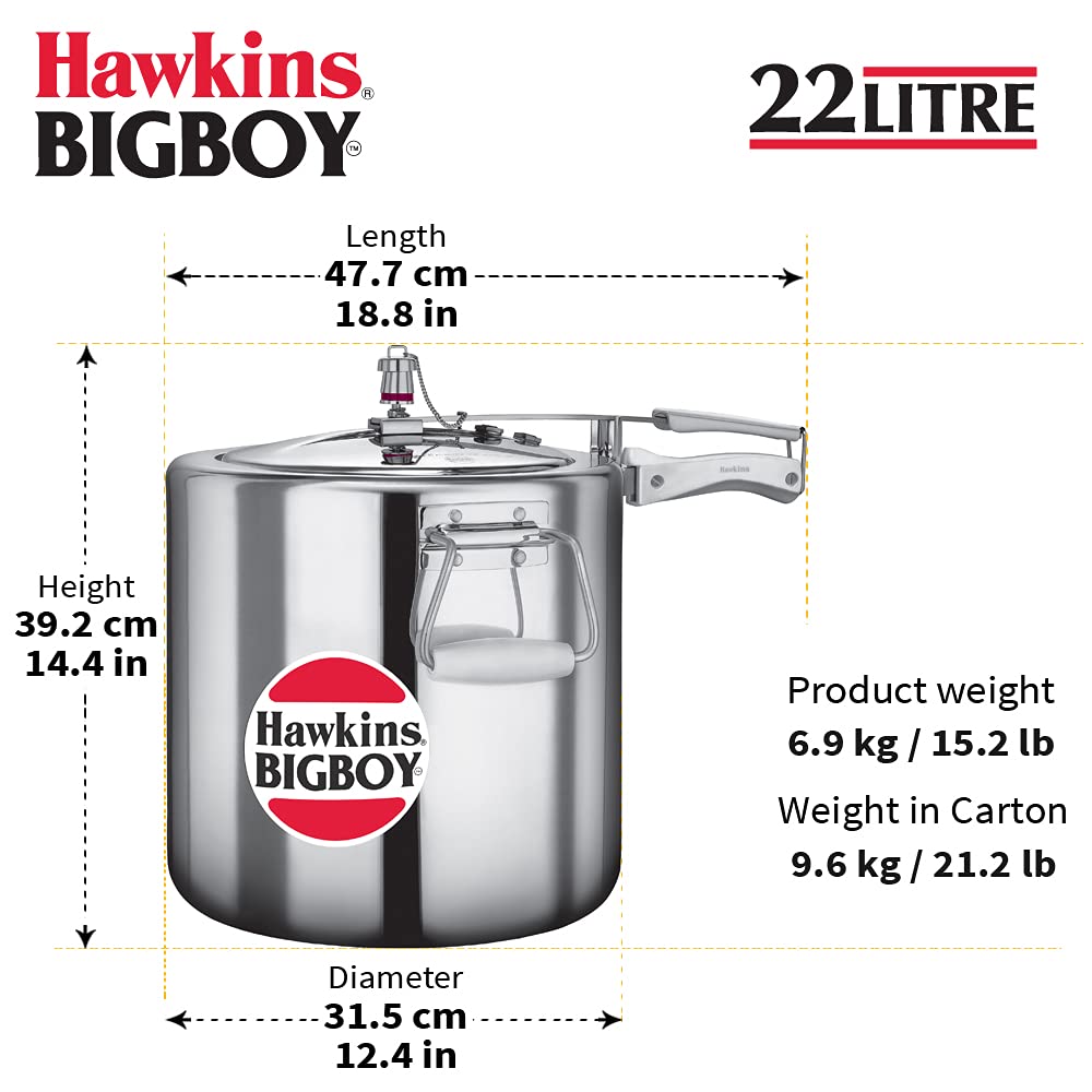 Aluminum Pressure Cooker 22 Litres T322230