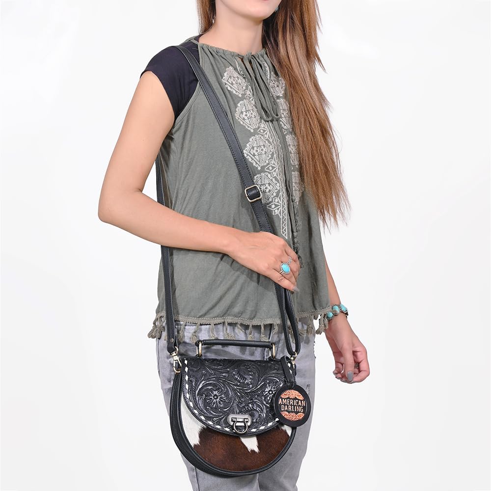 Genuine Leather Hair-On Cowhide Mini Crossbody C73051