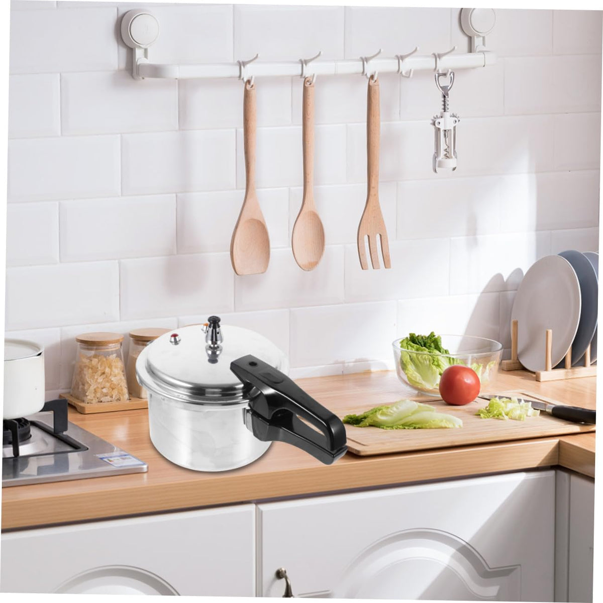 Silver 4l Aluminum Alloy Stovetop Pressure Cooker X90892