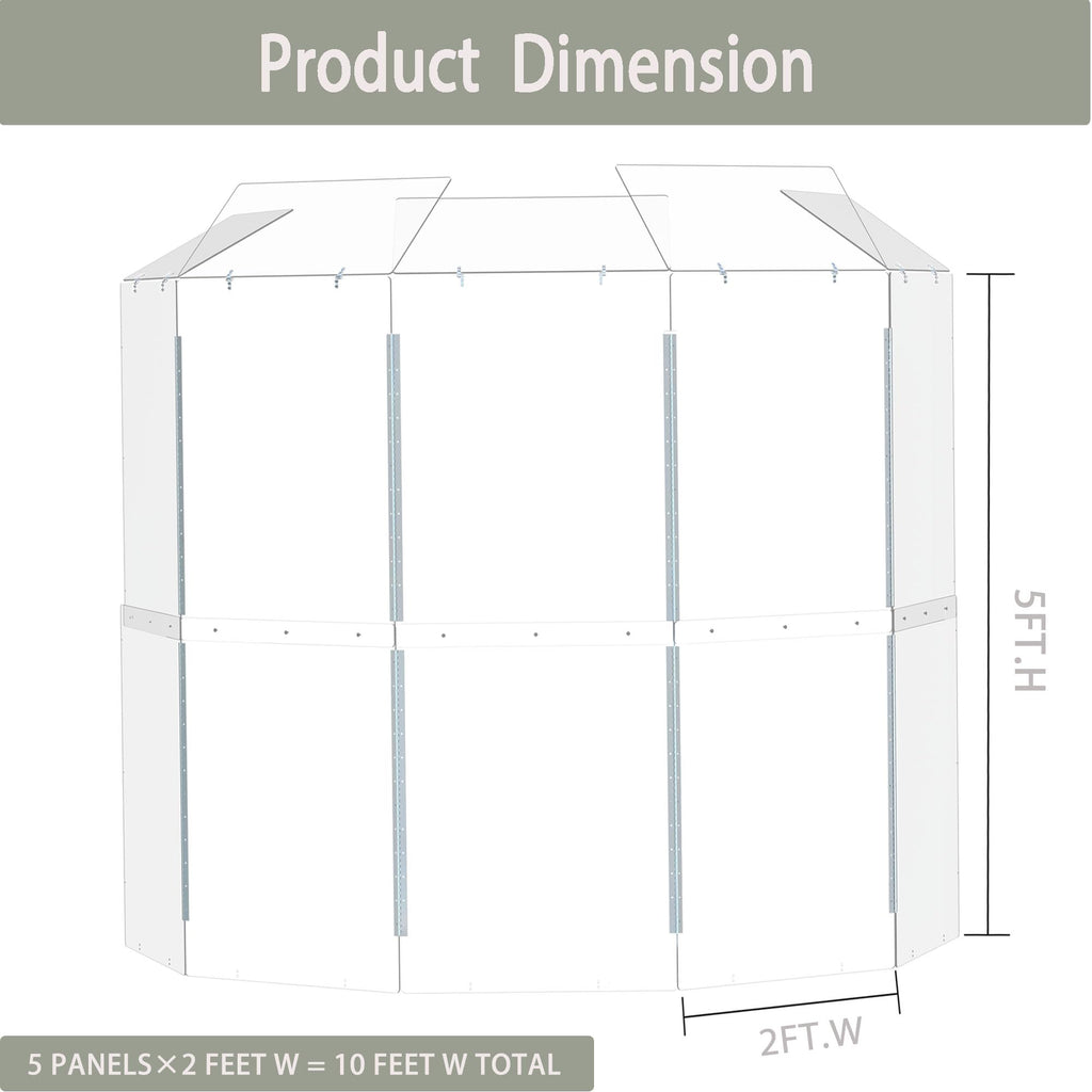 Portable Drum Shield 5-Panels 2ft x 5ft J524160