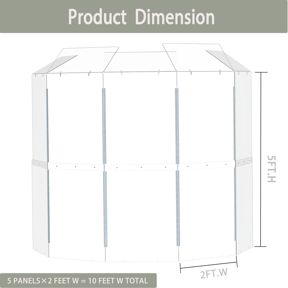 Portable Drum Shield 5-Panels 2ft x 5ft J524160
