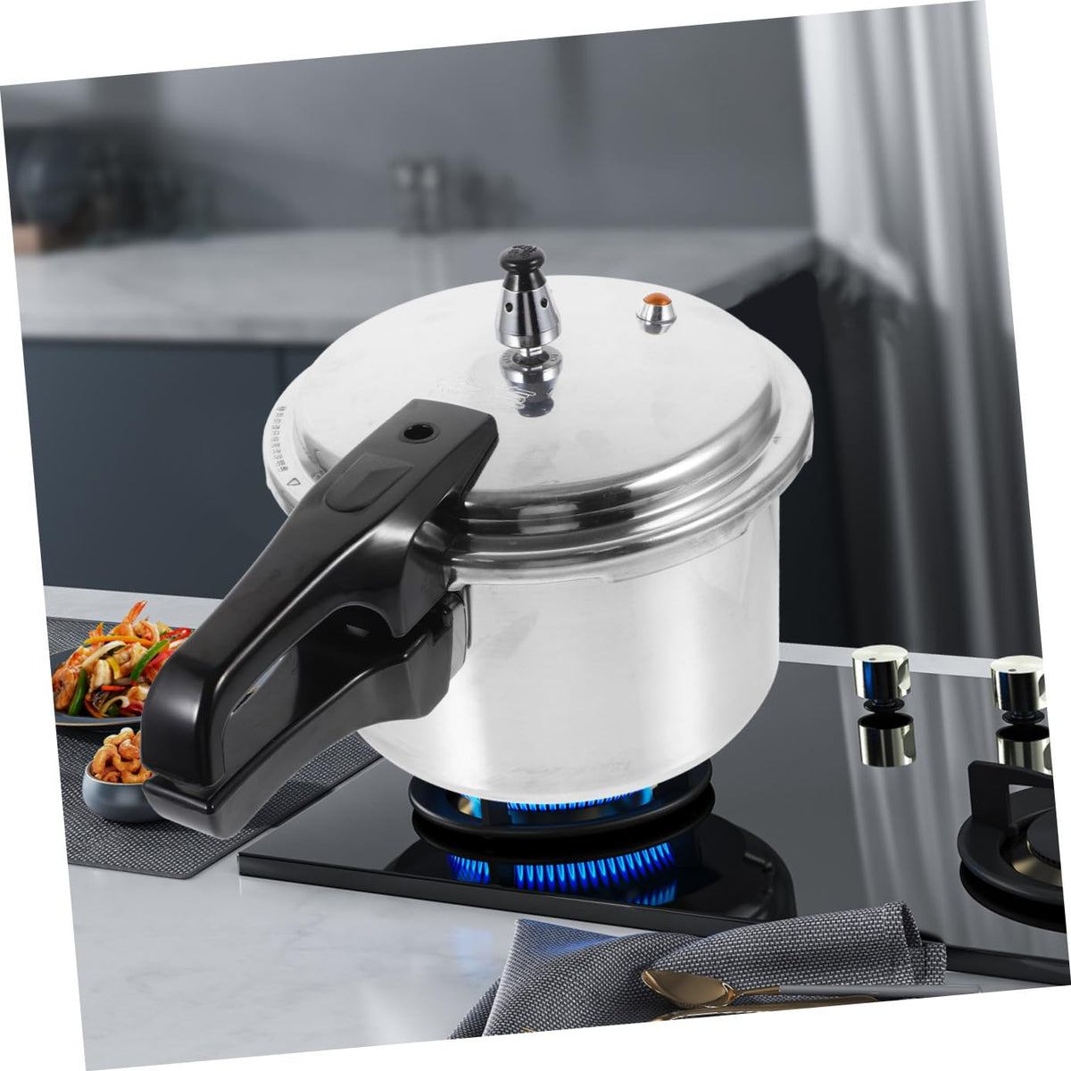 Silver 4l Aluminum Alloy Stovetop Pressure Cooker X90892