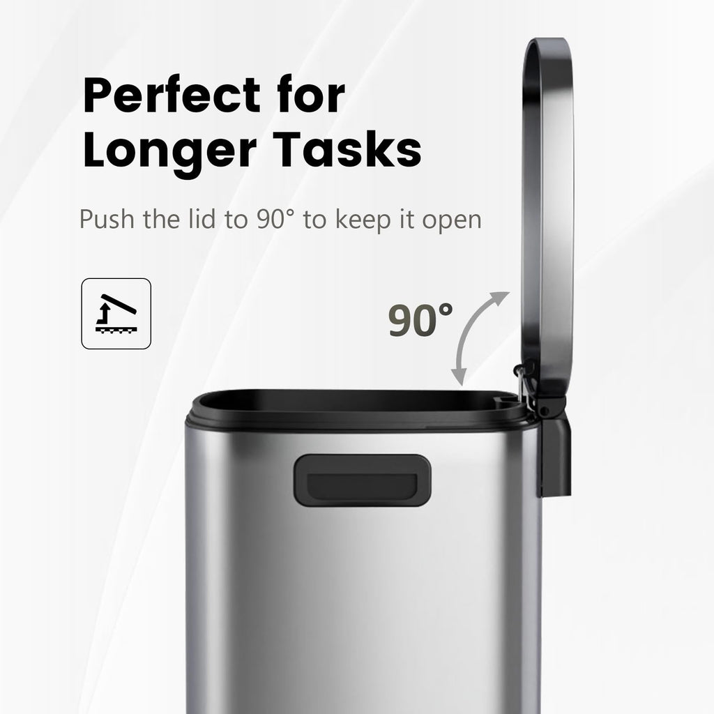 13 Gal Stainless Steel Kitchen Trash Can F212549