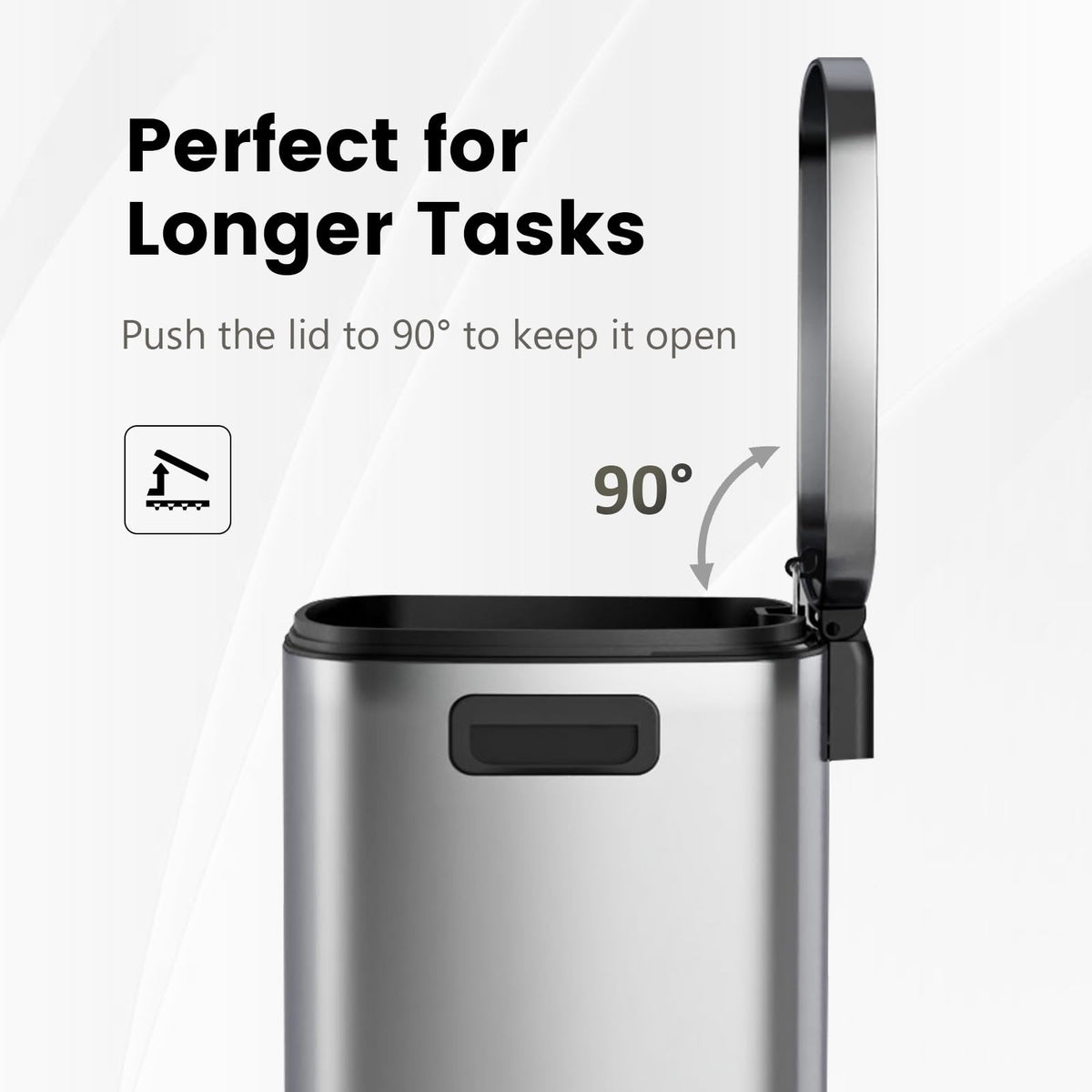 13 Gal Stainless Steel Kitchen Trash Can F212549