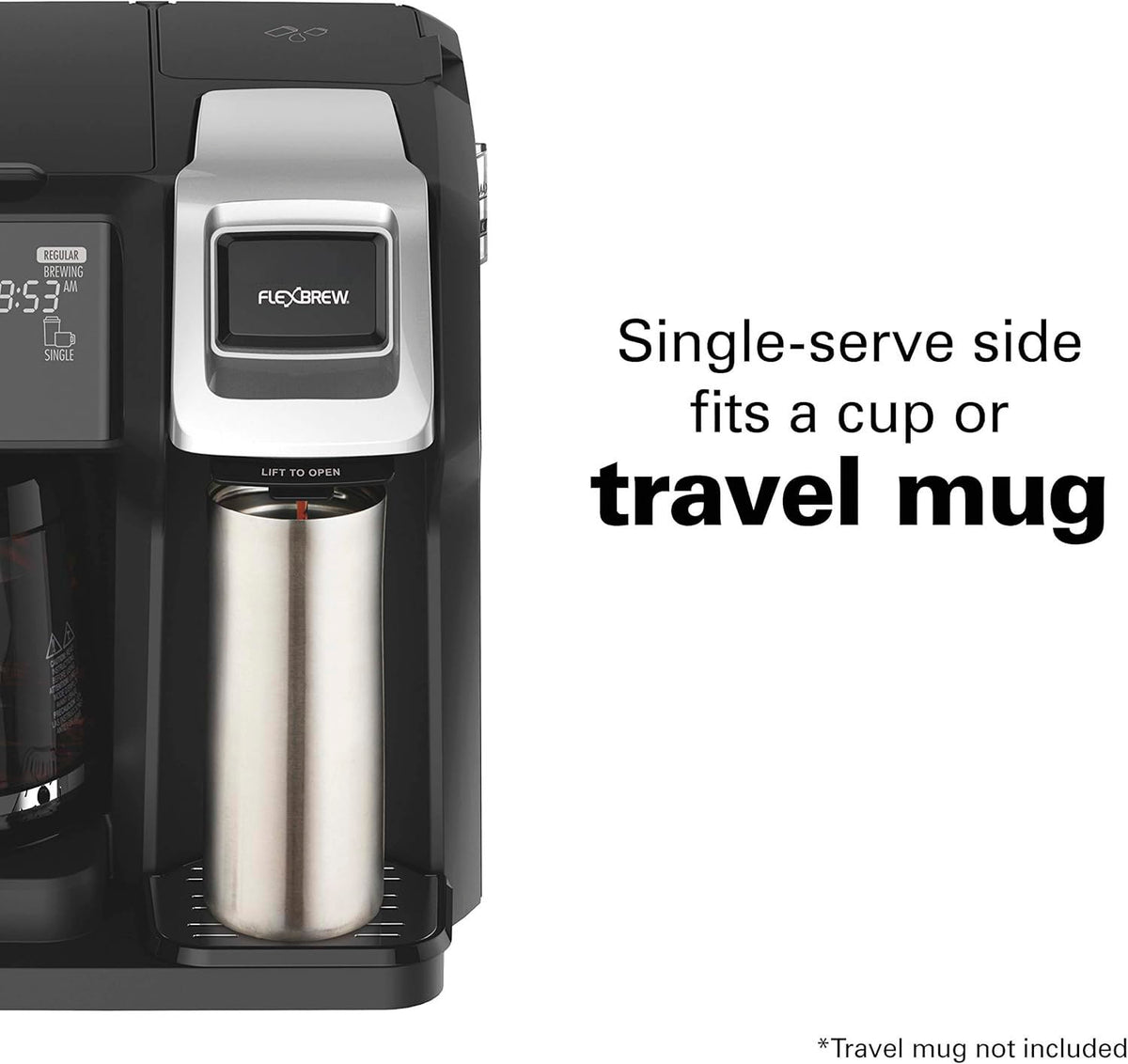 12 Cup Programmable Coffee Maker & Single Serve Drip Coffee Machine, 2-in-1 Automatic Coffee Brewer with Glass Carafe, Reusable Filter, Digital Timer and Warming Plate - Black/Silver B538