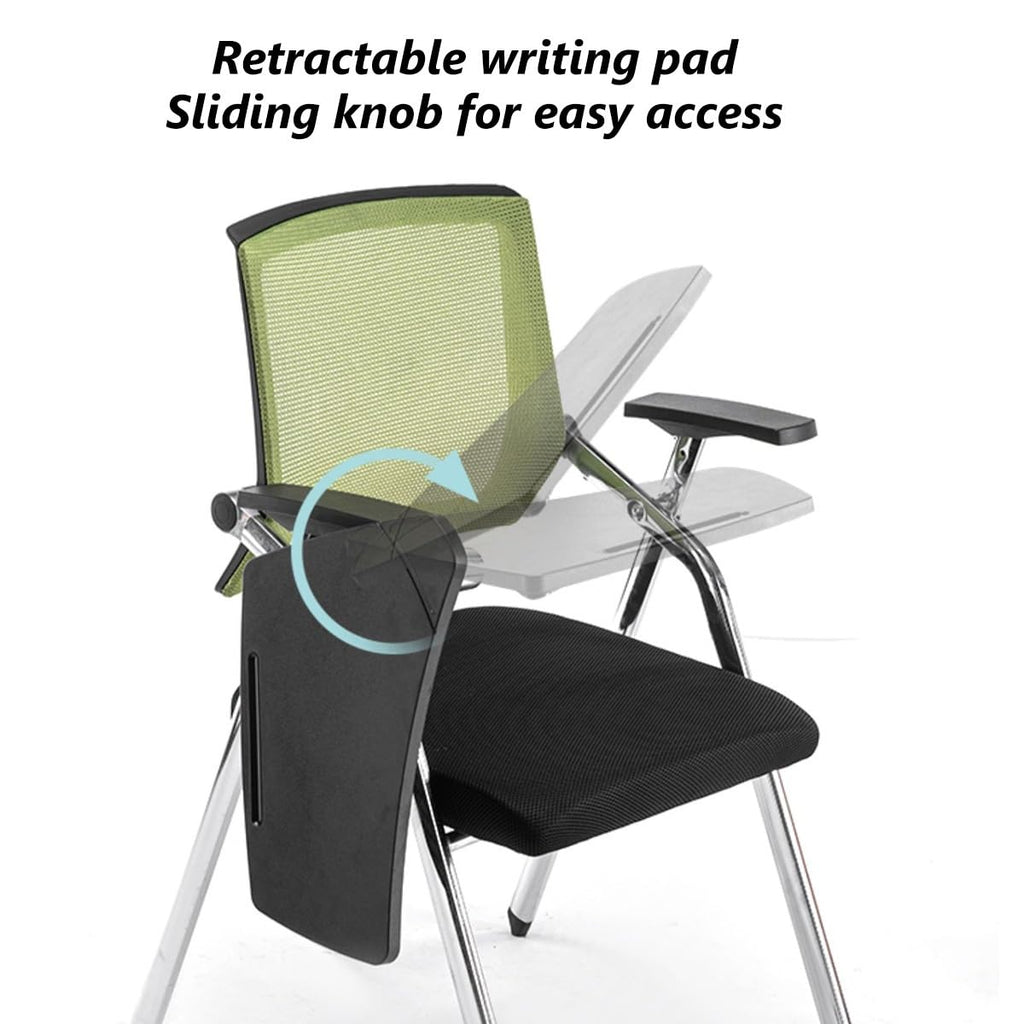 Orange Mesh Folding Stackable Chair with Writing Board N601