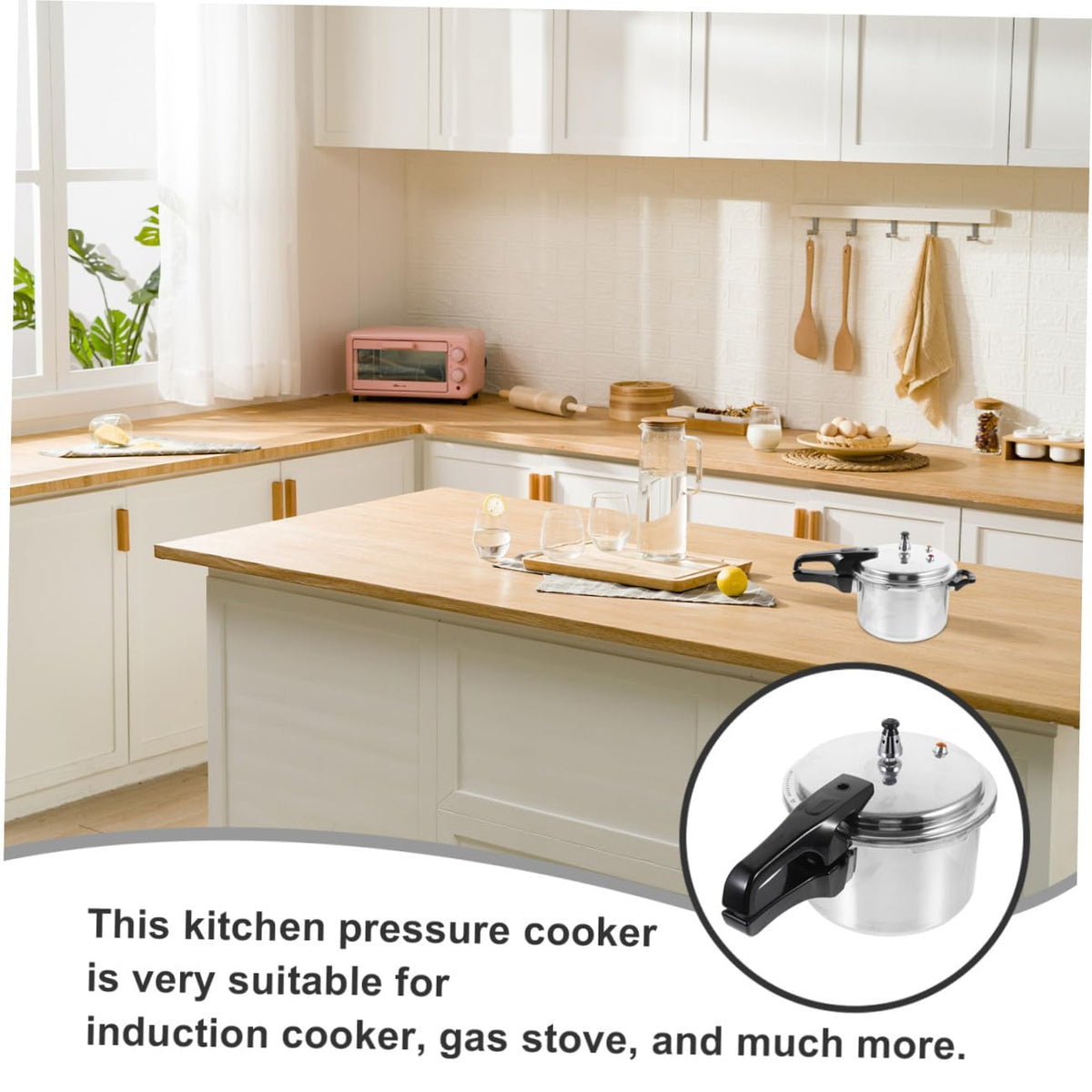 Silver 4l Aluminum Alloy Stovetop Pressure Cooker X90892
