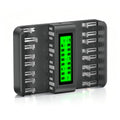 16 Bay AA AAA C D NiMH Battery Charger with LCD Display C1334
