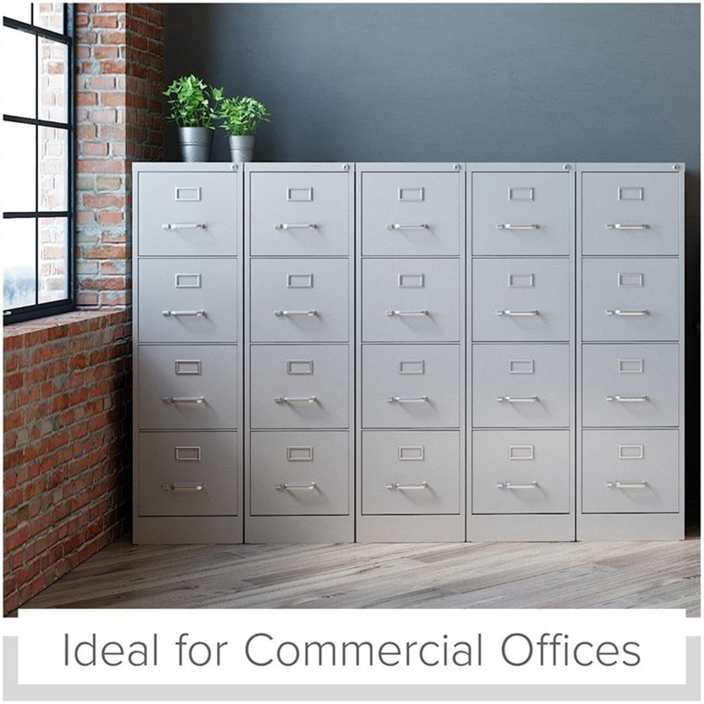 25" 4 Drawer Gray Metal Vertical Filing Cabinet K66583