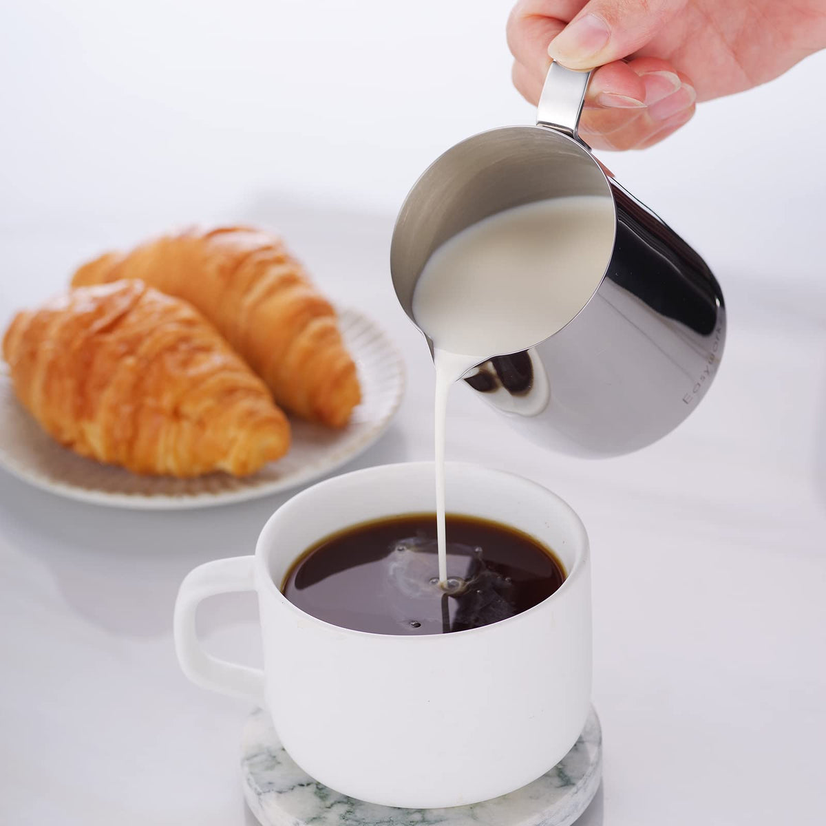 12 oz Stainless Steel French Press and Creamer Sugar Bowl Set B857