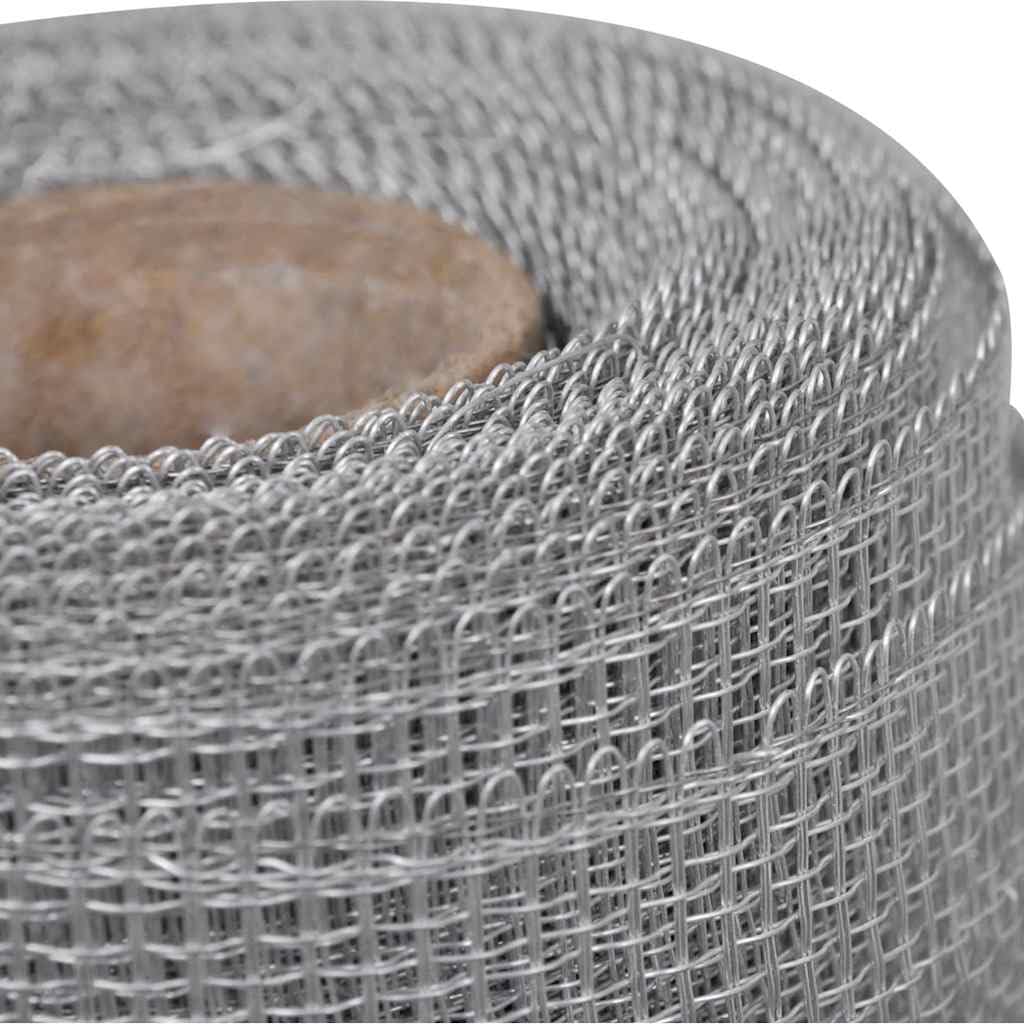 Aluminum Mesh Screen 39.4"x196.9" Silver T6176