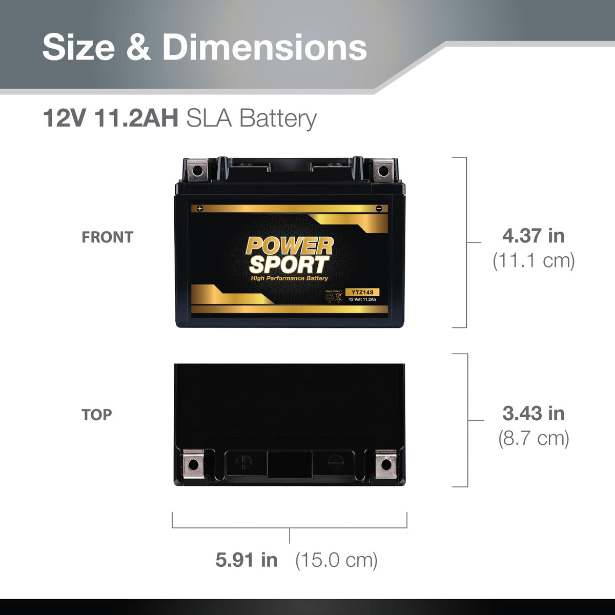 12V 11.2Ah SLA AGM Motorcycle Battery D452382