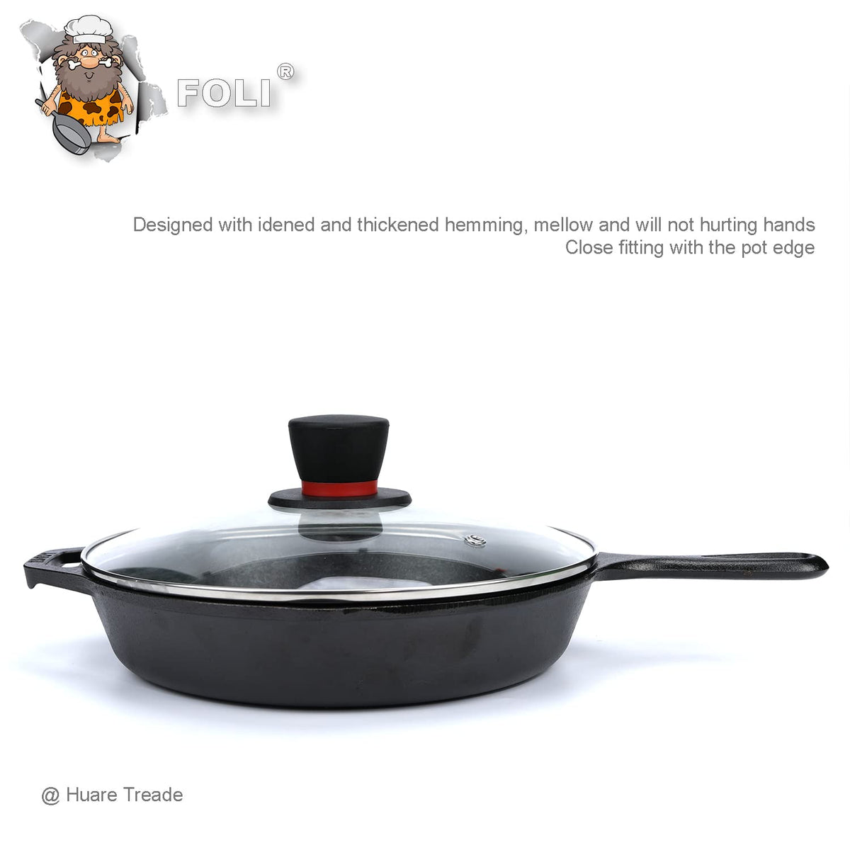 10.25 Inch Tempered Glass Lid with Steam Vent S249