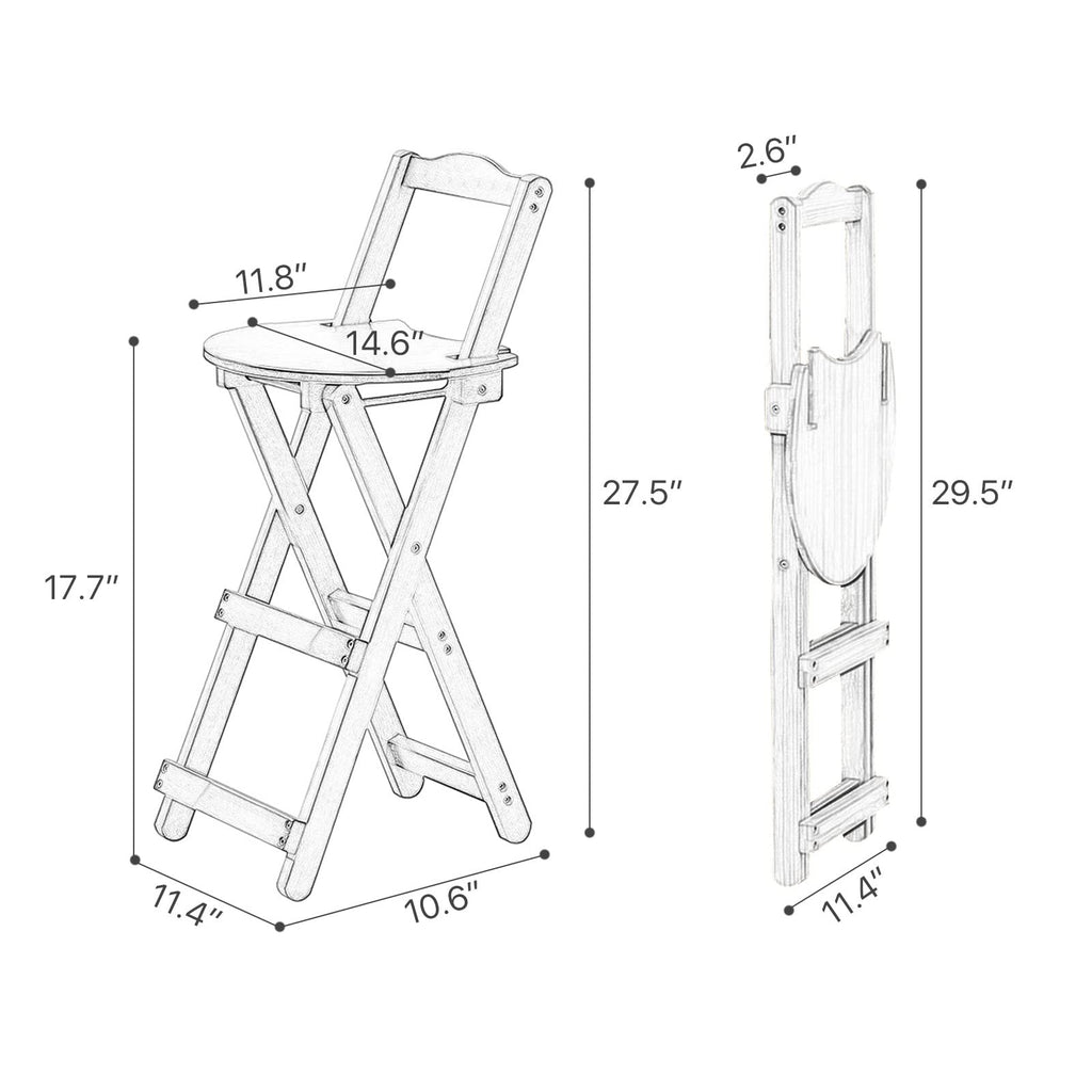 Folding Bar Stool Bamboo Kitchen Stools Y4832