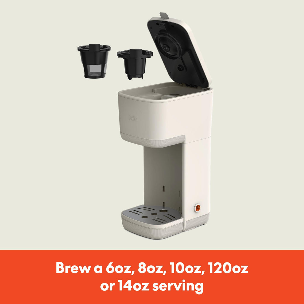 Single Serve Coffee Maker, K Cup & Coffee Ground Compatible C6041