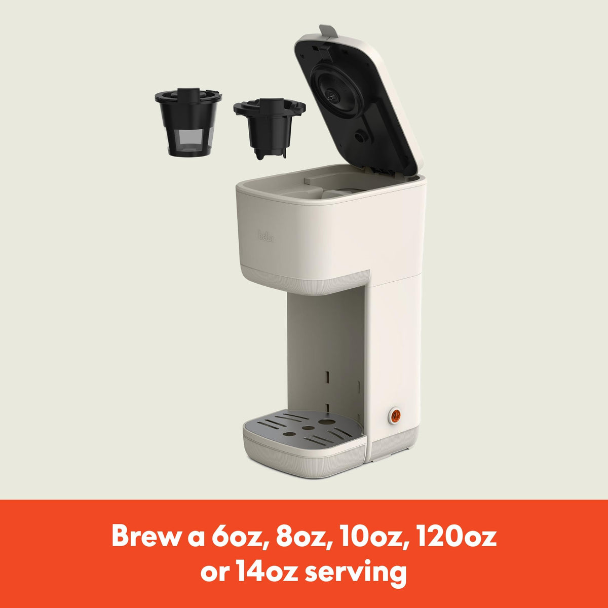 Single Serve Coffee Maker, K Cup & Coffee Ground Compatible C6041