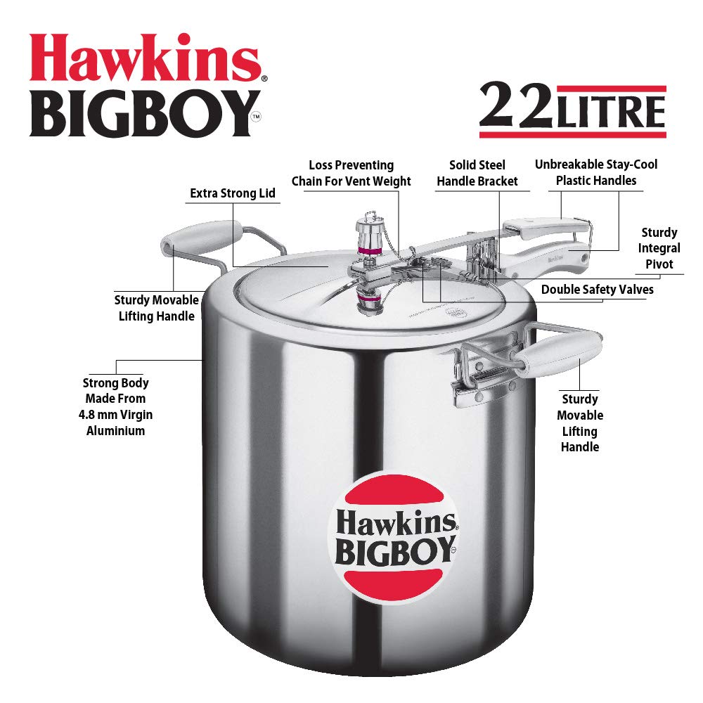 Aluminum Pressure Cooker 22 Litres T322230