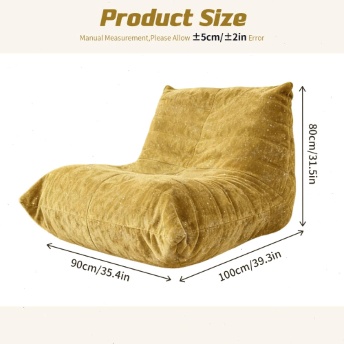 Memory Foam Flannelette Bean Bag Chair O289