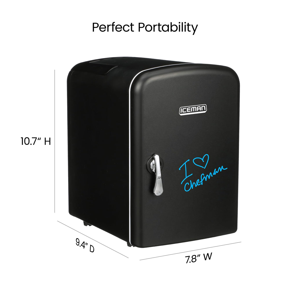 Portable 4 Liter Mini Fridge, Cools & Heats, Black S793564