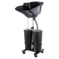 Black Portable Shampoo Bowl with 2 Bucket S65902
