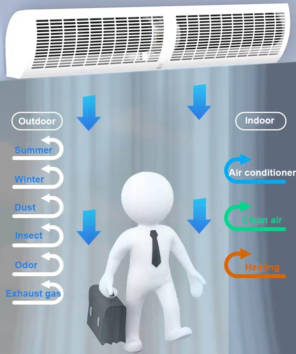Over Door Air Curtain Fan with Remote Control 60cm G5803