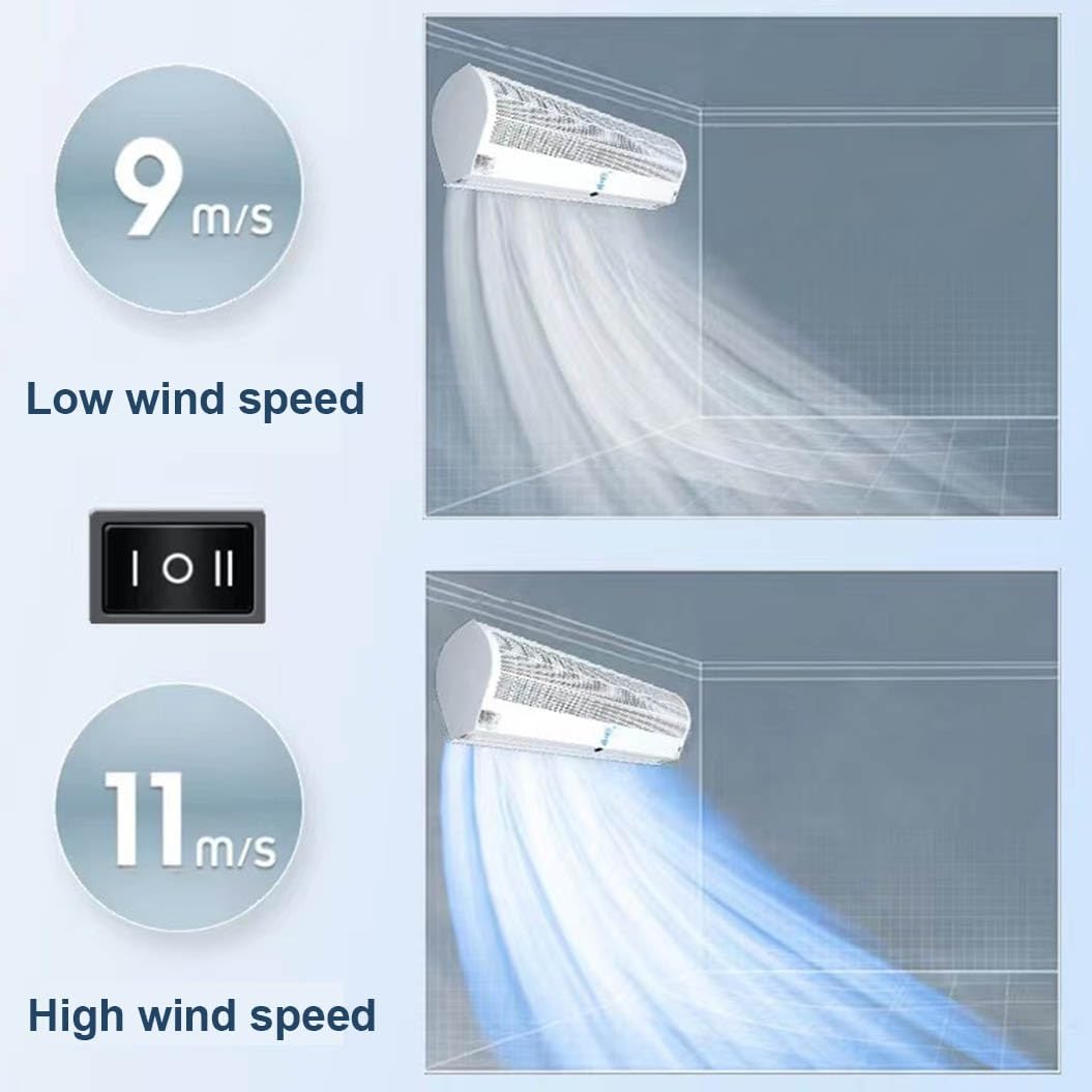 Over Door Air Curtain Fan with Remote Control 60cm G5803