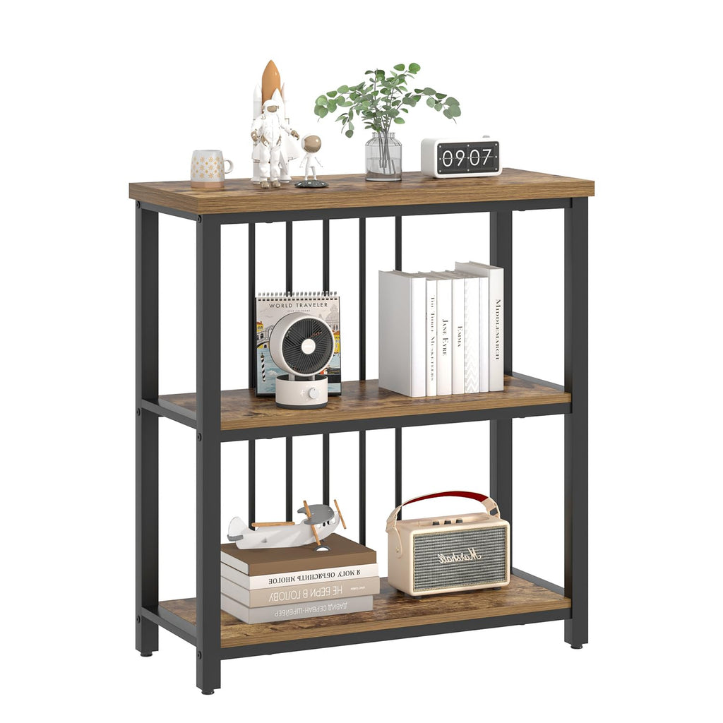 3 Tier Wood and Metal Bookshelf X3734