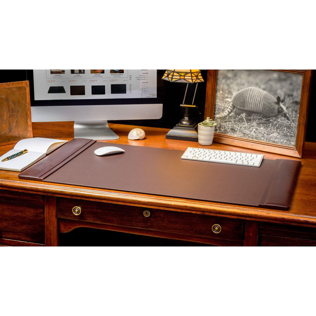 Chocolate Brown Leather 8 Piece Desk Set B326