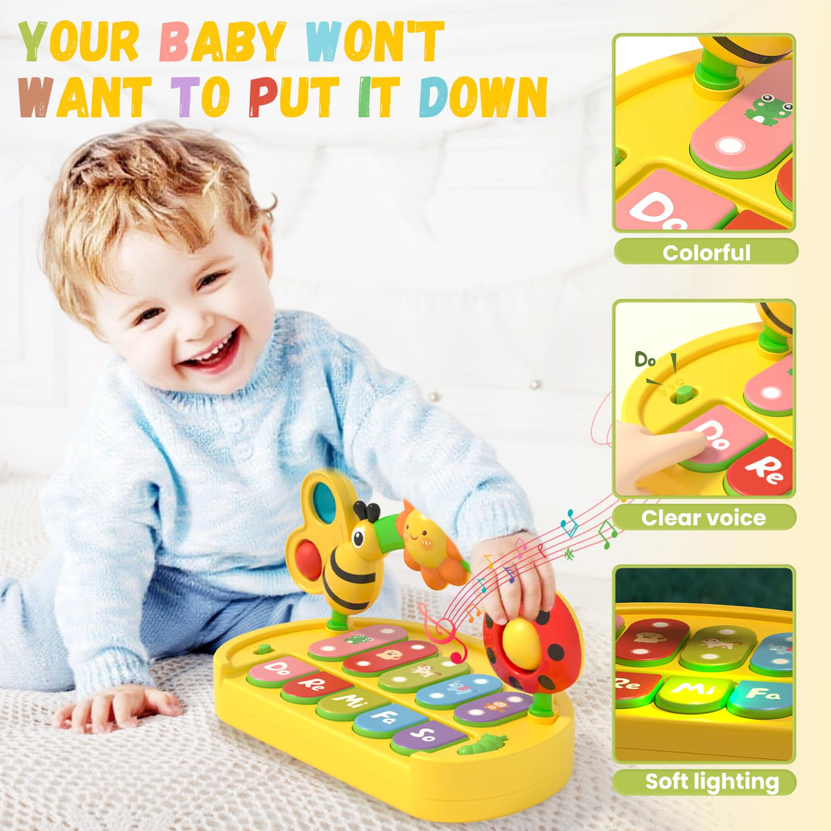 Light-Up Keys Piano Keyboard Toy Y823841