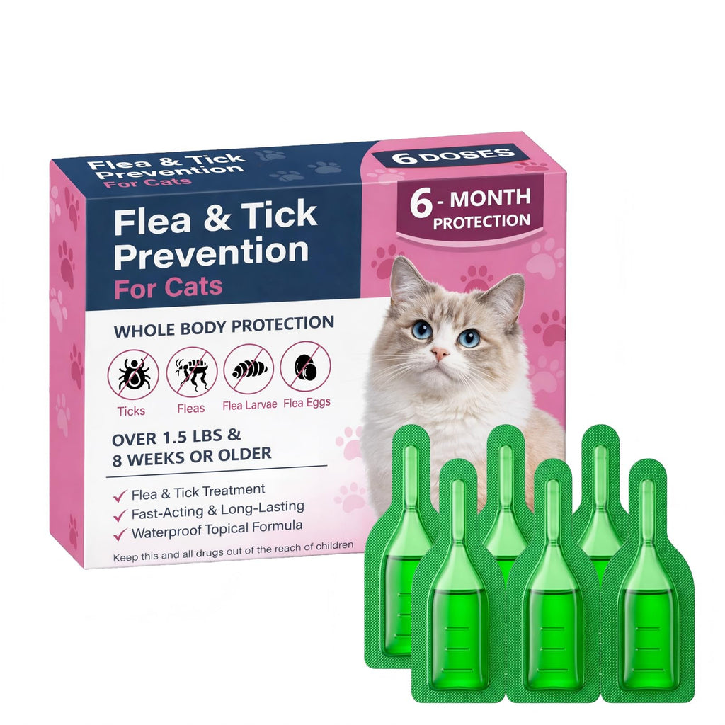 Topical Flea & Tick Cat Dewormer 6 Doses L502600