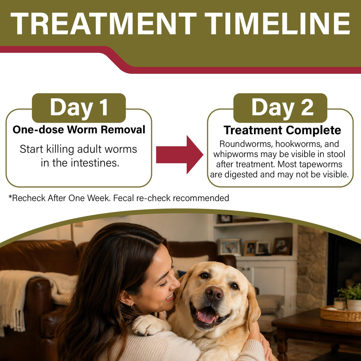 Chewable Dewormer for Dogs Over 45 lbs, 50 Beef Flavored Chewables E475