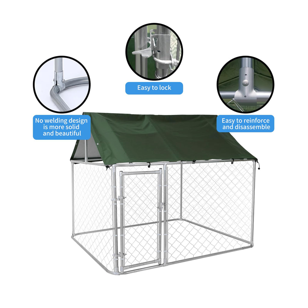 80"x80"x70" Outdoor Dog Kennel X71578